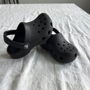 Kids Black Clogs